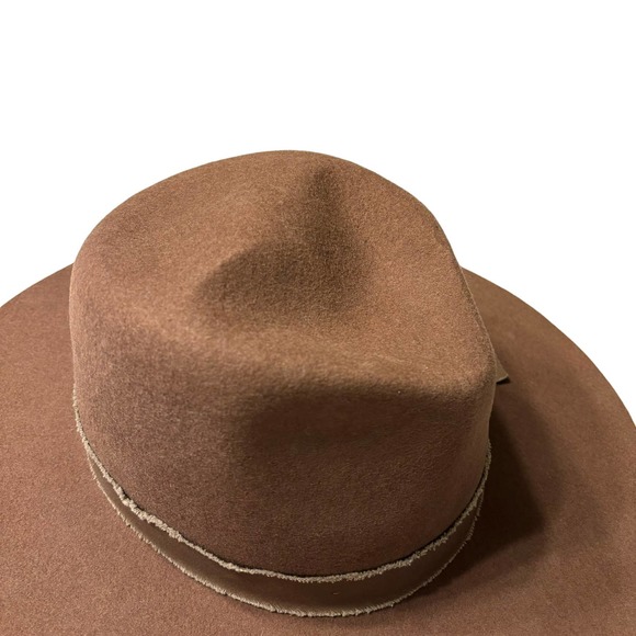 OLIVE & PIQUE BRAND NEW KAIA BROWN WOOL FELT HAT ADJUSTABLE SIZE PINCHED CROWN main image 7